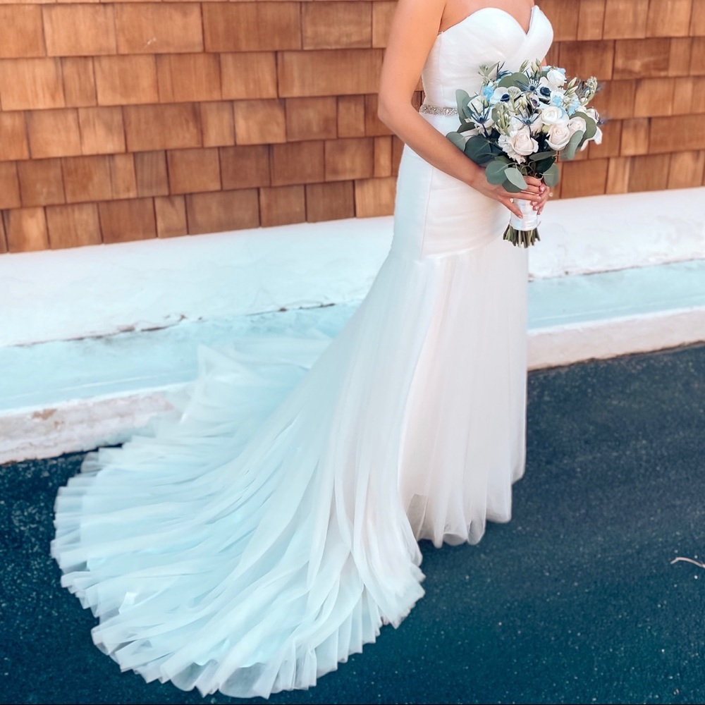 Wedding dress and veil